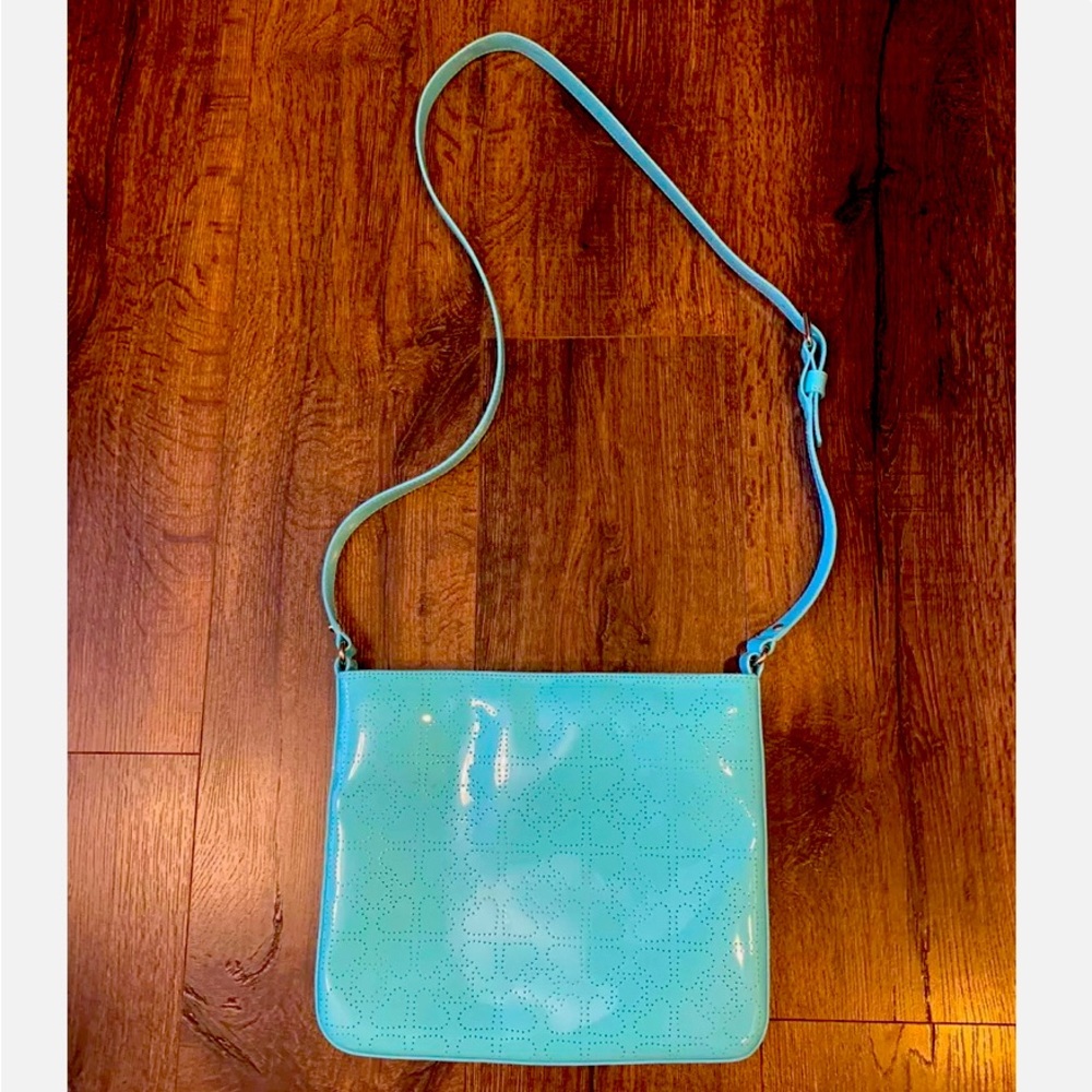 KATE SPADE New York crossbody handbag Purse turquoise blue EUC!